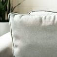 thumbnail image 3 of SAFAVIEH Raelyn 18" x 18" Solid Metallic Plush Pillow, Light Grey, 3 of 4