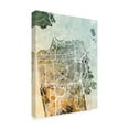 thumbnail image 2 of Trademark Fine Art 'San Francisco City Street Map Teal Orange' Canvas Art by Michael Tompsett, 2 of 4