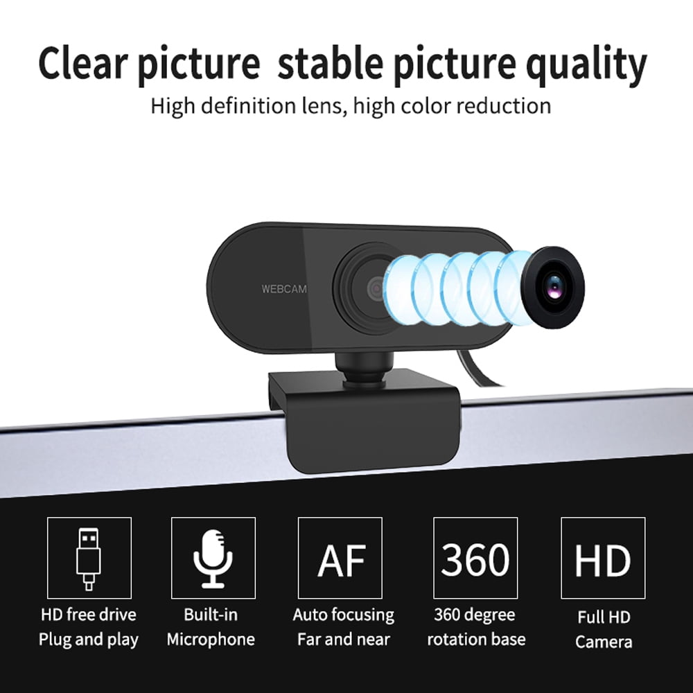 1080P Full HD Web Camera With Microphone USB  Web Cam For PC Computer Mac Laptop Desktop  Mini Camera