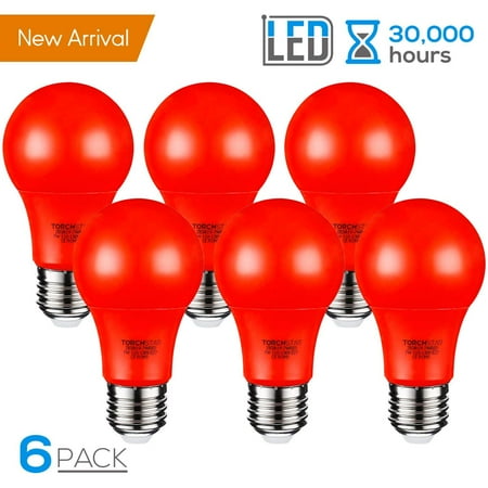 Torchstar 7w Red Led A19 Colored Light Bulb E26 E27 Base