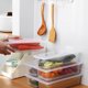 thumbnail image 3 of Organizador apilable para refrigerador OOKWE con cajones, cestas, tapas y bandeja de drenaje, 3 of 8