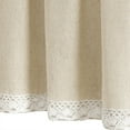 thumbnail image 3 of Lush Decor Linen Lace Lace 18" x 52" + 2" Header Lace Light Gray Cotton Blend 3" Rod Pocket Single Valance, 3 of 10