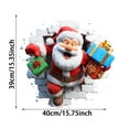 thumbnail image 3 of Adhesivos de pared grandes y removibles, fáciles de despegar y pegar, sin 3D, adhesivos de Papá Noel para ventanas y refrigeradores, 3 of 6