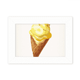 thumbnail image 1 of Helado de dulce de mani patrón amarillo Marco de Fotos de escritorio imagen Blanco Pintura arte 5x7 pulgadas, 1 of 4
