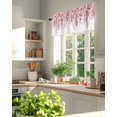 thumbnail image 3 of Pink Eucalyptus Valances for Windows Leaves Abstract Branch Farmhouse Retro Leaf Valance Rod Pocket Short Window Treatments Curtains for Kitchen Bathroom Living Room Bedroom, 42 x 12 Inch, 3 of 7