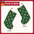 thumbnail image 2 of Fuzoiu green Christmas Element Print 18 inches Christmas Stockings, Personalized Christmas Stockings,for Family Decorations Hanging Ornament for Xmas Holiday Party, 2 of 7