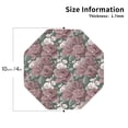 thumbnail image 3 of Pofeuu Rose Flowers Print Leather Coasters Set of 6, Round Cups Mugs Mat Pad for Home Kitchen Heat Resistant Drink Coasters,Octagon, 3 of 7