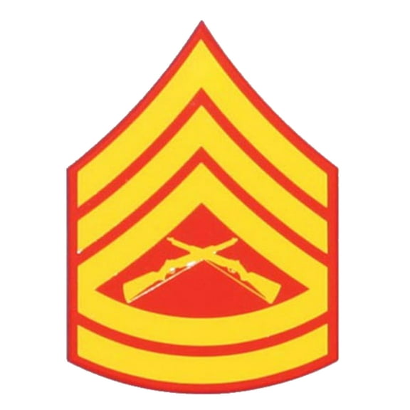 USMC E-7 Gunnery Sergeant GYSGT Decal - Veteran Owned Business
