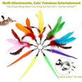 thumbnail image 4 of Cat Toys for Indoor Cats, 2PCS Retractable Cat Wand Toy and 9PCS Cat Feather Toys Teaser Refills, Interactive Cat Toy, 4 of 4