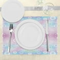 thumbnail image 3 of Ambesonne Pastel Place Mats Set of 4, Fantasy Random Circles, Standard Size, Pale Pink Aqua White, 3 of 6
