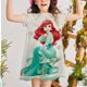 thumbnail image 1 of 7.8.9.12-year-old Girl Little Mermaid Princess Dress Fashion Cute Summer Girl Vestido de manga corta Print Casual Dress6T Gao Jinjia LED, 1 of 2