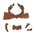 thumbnail image 3 of Unique Bargains 1 Pc Exquisite Bow Headbands for Women Deep Brown, 3 of 6
