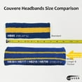 thumbnail image 5 of Couver Unisex Long Wide Terry Cloth Basketball Headband Two Stripe Design 3 Pack, Golden Yellow/2 Lines Black, 5 of 8