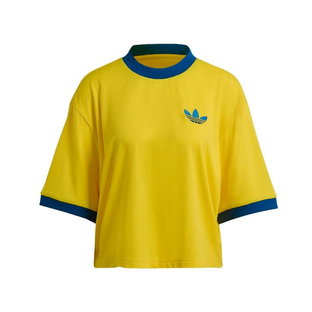 Playera Adidas Adicolor Heritage Now Oversized Mujer IB2060 amarillo XS Walmart en linea