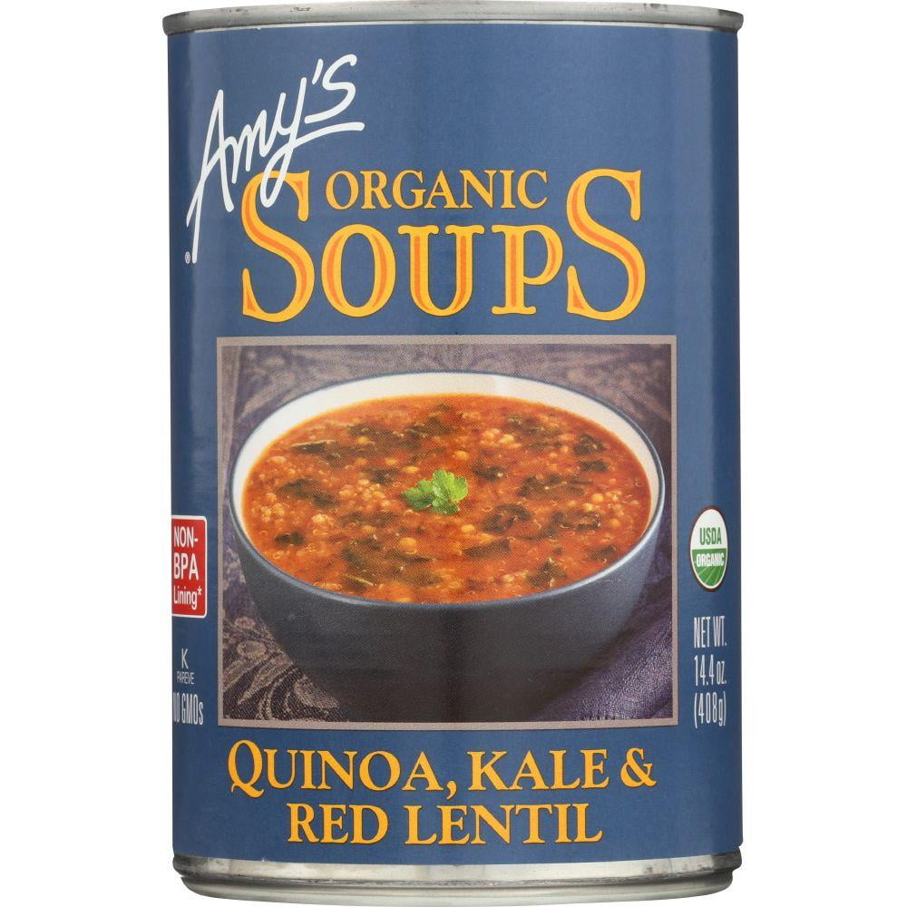 Amy's Organic Soups Quinoa Kale & Red Lentil, 14.4 Oz (Pack Of 12