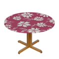 thumbnail image 3 of Orinice Flowers Round Table Cover Stain Resistant Washable Indoor Outdoor Tablecloth Kitchen Dining Wedding Parties Table Cloth 100% Polyester Fiber 31-35, 3 of 8
