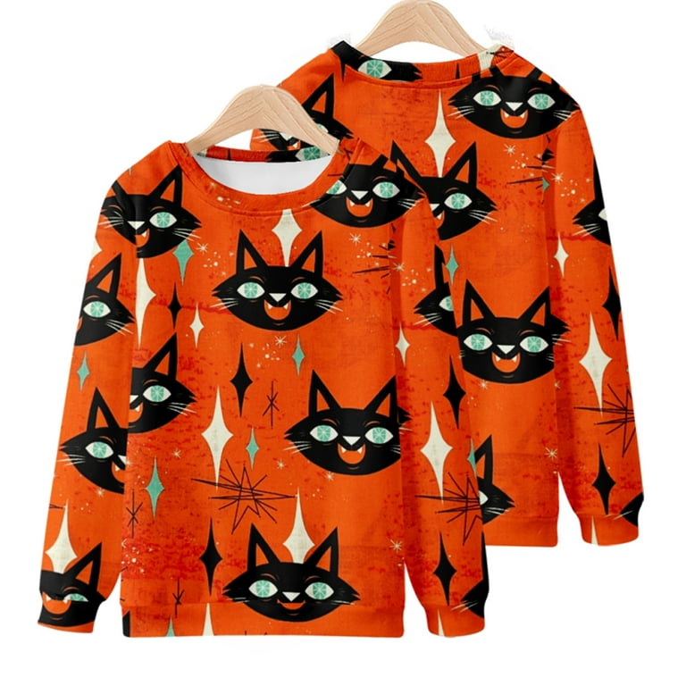 Fesfesfes Oversized Sweatshirt for Men Casual Fashion Round Neck Sweatshirt  Halloween Print Pullover Long Sleeve Tops Clearance Under 10$ 