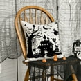 thumbnail image 2 of Sm:)e Jack-O'-Lantern Dead Tree Witch Castle Bat Halloween Throw Pillow Cover 18x18 Inch Decorative Outdoor Cushion Covers, 2 of 6