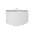 thumbnail image 3 of 16"W x 9"H White Linen Hardback Shallow Drum Lampshade, 3 of 4