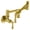 Brushed Gold, variant on MOEN S664BZG Traditional Pot Filler Double Handle Wall Mount Kitchen Pot Filler in Bronzed Gold