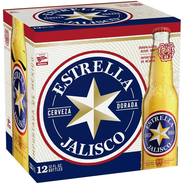 Estrella Jalisco Mexican Lager Beer, 12 fl. oz. bottle, 12 pk.