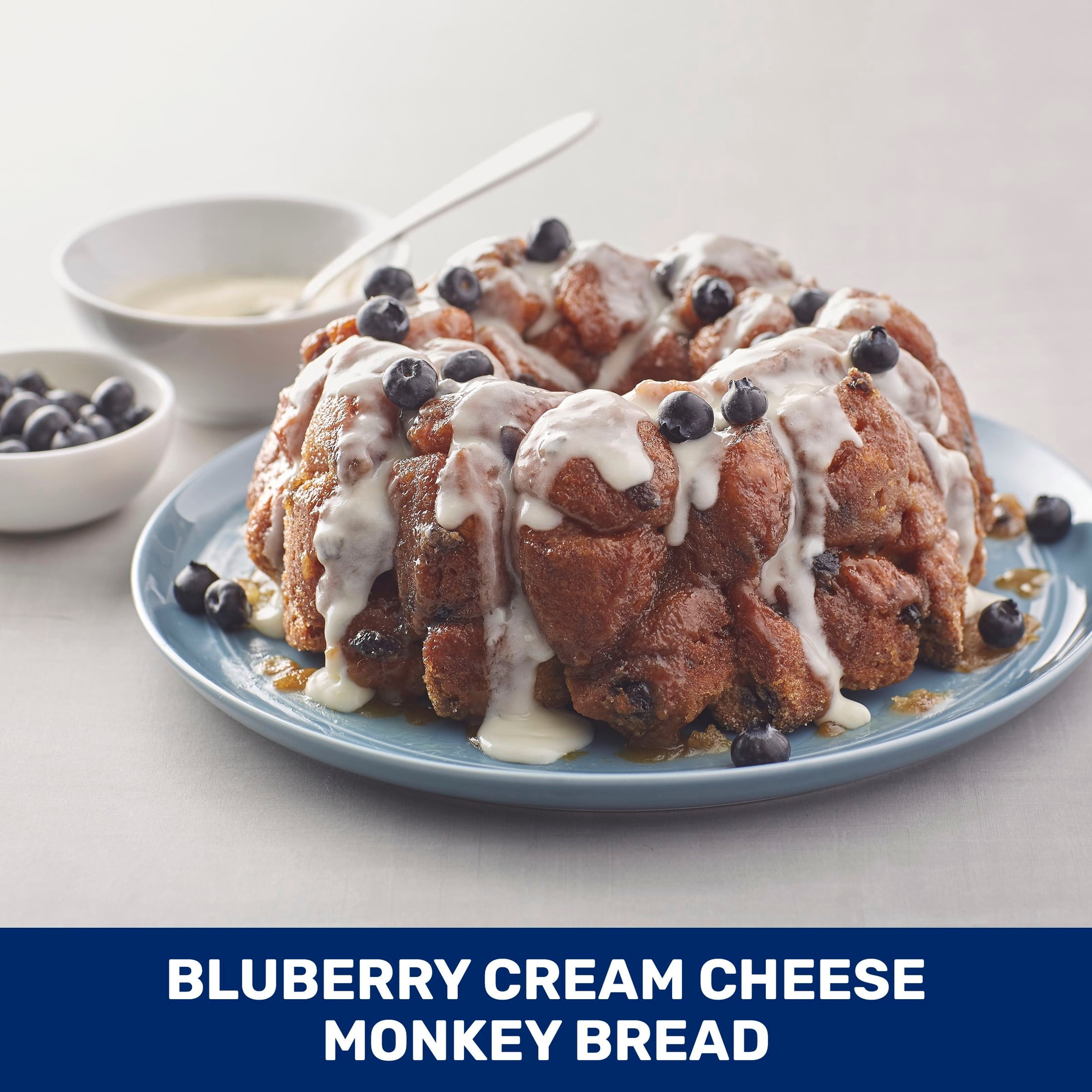 Pillsbury Blueberry Sweet Refrigerated Biscuits with Icing, 8 Ct, 12.4 oz