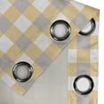thumbnail image 4 of Ambesonne Geometric Grommet Curtain, Checkered Shabby Old, 50" x 108", Orange White Cadet Blue, 4 of 6