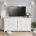 thumbnail image 5 of Sunvasagoo 3/6/7 Drawer Dresser Chest, MDF Wood Storage Cabinet, White/Black, 5 of 8