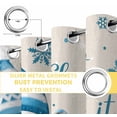 thumbnail image 6 of Blue Christmas Snowman Blackout Curtains for Bedroom/Living Room, Thermal Insulated Kitchen Curtains, Xmas Snowflake Birds Grommet Darkening Window Treatment Drapes 52"x63"x2, 6 of 8