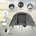thumbnail image 6 of Gymax 1-Person Outdoor Camping Tent Cot Elevated Compact Tent Set W/ External Cover Grey, 6 of 10