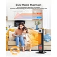 thumbnail image 5 of 2024 New Space Heater for Large Room, 33" 1500W PTC Ceramic Heater with 3D Flame Effect, Heat Up 200 Square Feet, Tower Heater for Indoor Use, 90°Oscillating With Remote, for Living Room,Bedroom, 5 of 9