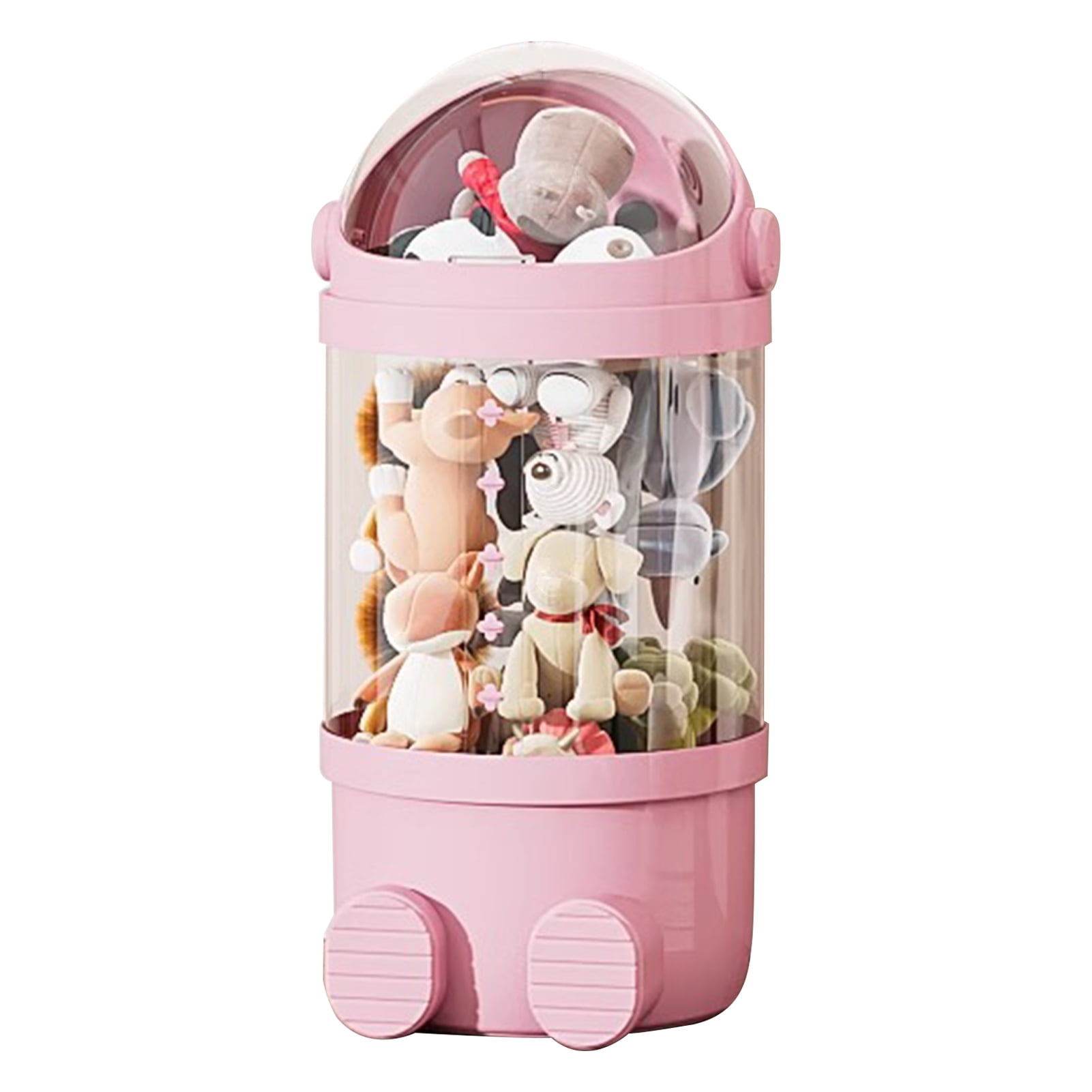 Callipe Transparent Vertical Toy Organizer Doll Storage Bucket Large Capacity Dustproof Easy to Install Vertical Stuffed Animal Storage Tube