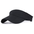 thumbnail image 2 of Veting Sun Visor Hat, Lightweight Cotton Empty Top Baseball Cap UV Protection Sports Sun Shade Hat for Tennis Jogging Hiking Beach Golf Casual Outdoor Activities Khaki,Black, 2 of 6