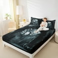 thumbnail image 4 of jejeloiu Spooky Castle Full Size Sheets,Halloween Horror Theme Bed Sheets,Gothic Spooky Sheet Sets For Boys Kids,Breathable Home Decor,4pcs, 4 of 7
