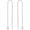 Single Simulated Pearl - 925 Sterling Silver Plated, variant on Threader Pearl Earrings for Women