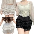 thumbnail image 2 of Women Layered Ruffle Lace Bloomers Pumpkin Shorts Japanese JK Girl Cute Bowknot Cake Safety Short Pant Frilly Knickers, 2 of 8