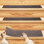 Pretigo Carpet Stair Treads 14 Pack, Measures 30" x 6" x 0.07" Thick, Soft Finish, Comfortable Non-Slip (Grey)