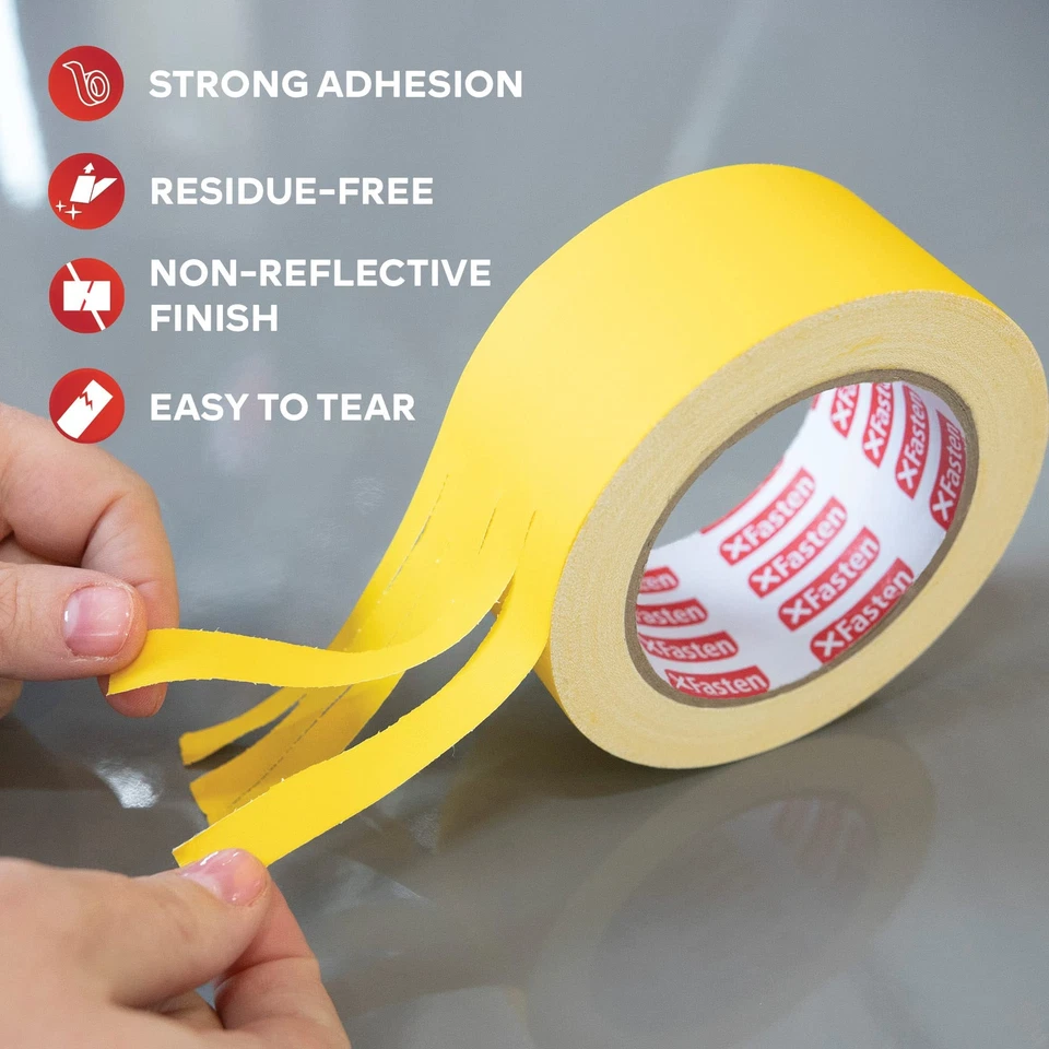 BUTTERFLY- Xfasten Yellow Gaffers Tape 2 Inch X 30 Yards, Cable Management Gaffer Tape, ...