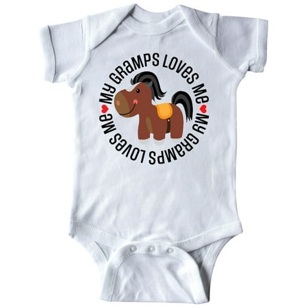 

Inktastic My Gramps Loves Me Childs Horse Gift Baby Boy or Baby Girl Bodysuit