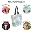 thumbnail image 7 of FORMRS Womens Canvas Tote Bag with Zipper Inner Pocket Shoulder Handbag, Small Pastel Pattern, 7 of 7