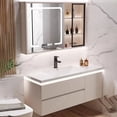 thumbnail image 3 of Ceramic Basin Integrated Intelligent Bathroom Cabinet Modern Minimalist Combination Bathroom Sink Washbasin Furniture My Lux Decor Round, 3 of 58