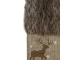 thumbnail image 3 of Northlight 20" Brown Reindeer Christmas Stocking with Faux Fur Cuff, 3 of 4
