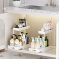 thumbnail image 2 of Organizador Delamu para debajo del fregadero, 2 unidades, 2 niveles, en forma de L, blanco, 2 of 8
