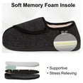 thumbnail image 4 of LongBay Women's Adjustable Diabetic Slippers Memory Foam Arthritis Edema Fuzzy House Shoes, 4 of 7