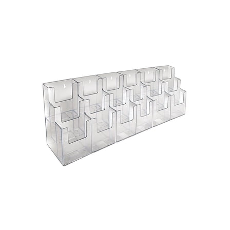 Three-Tiered Tri-Fold Brochure Counter Display (18 Pockets)