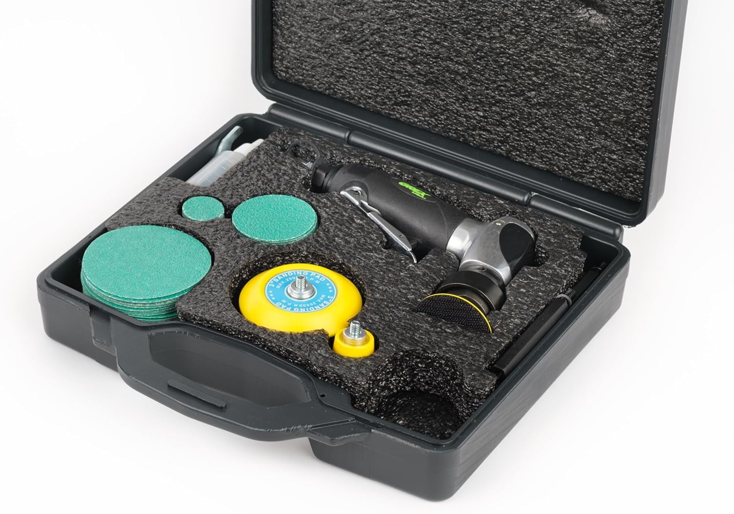 Grex Air Powered 105 Deg. Angle Random Orbital Sander Kit