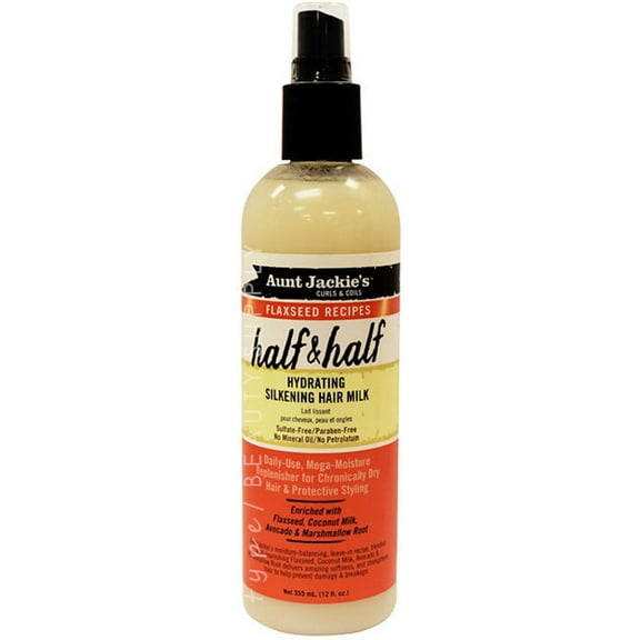Aunt Jackie's Half & Half Hydrating Silkening Hair Milk 12 oz