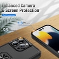 thumbnail image 4 of Dteck Case for iPhone 16 Pro Max,Shockproof Rubber Military Grade Drop Protection Dual Layer Case Ring Holder Kickstand Cover for iPhone 16 Pro Max, Black, 4 of 9