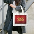 thumbnail image 7 of Yiaed Happy New Year 2025 Print Fluffy Shoulder Bag Plush Bags Women Ladies Tote Bag Fluffy White Furry Purse Handbag for Autumn and Winter, 7 of 7