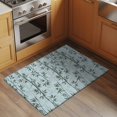 thumbnail image 2 of Green Leaves Front Door Rugs 2x3 ft Hand-Painted Modern Spring Leaf Plant Teal Green Botanical Blue Small Rug for Entryway Non Slip Washable Bathroom Door Mat Absorbent Floor Mat for Indoor Entrance, 2 of 9